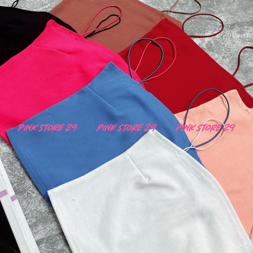 Áo Croptop 2 Dây Sợi Bún PINKSTORE29 Ôm Body A5199