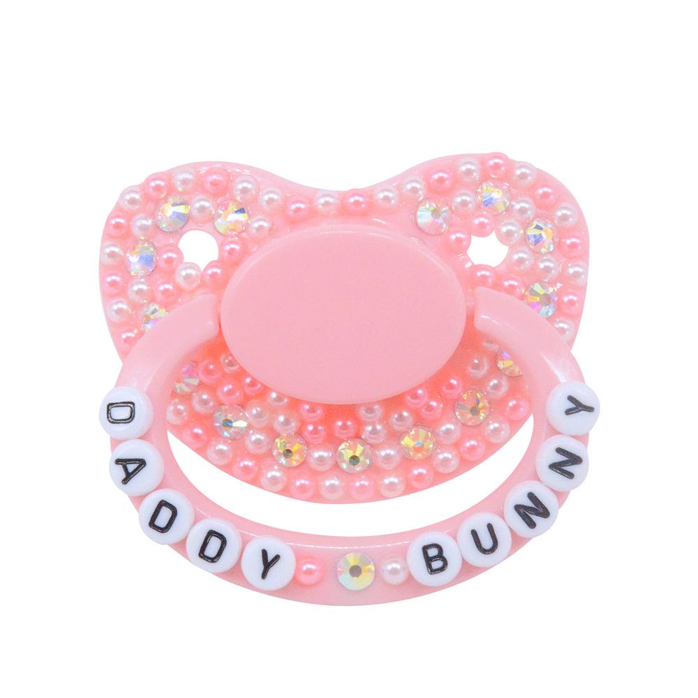 ABDL Trưởng Thành Bbay Kích Thước Núm Vú Giả 100% Handmake Trưởng Thành Cho Em Bé Lắc Hoa Văn Dễ Thương DDLG Núm Vú Giả Bố Giả Dom Tã
