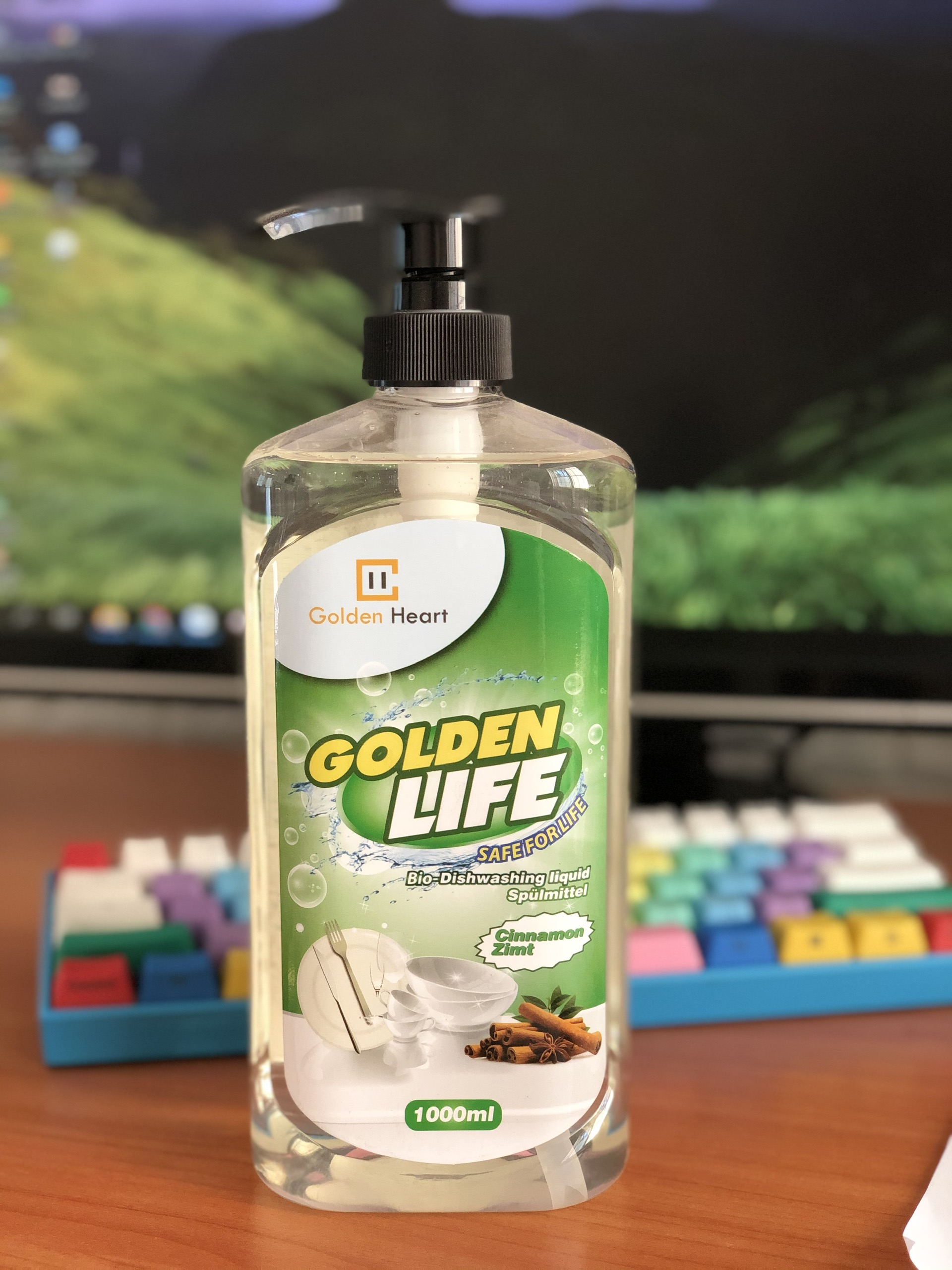 Nước rửa bát hữu cơ Golden Life - Hương Quế - 1L