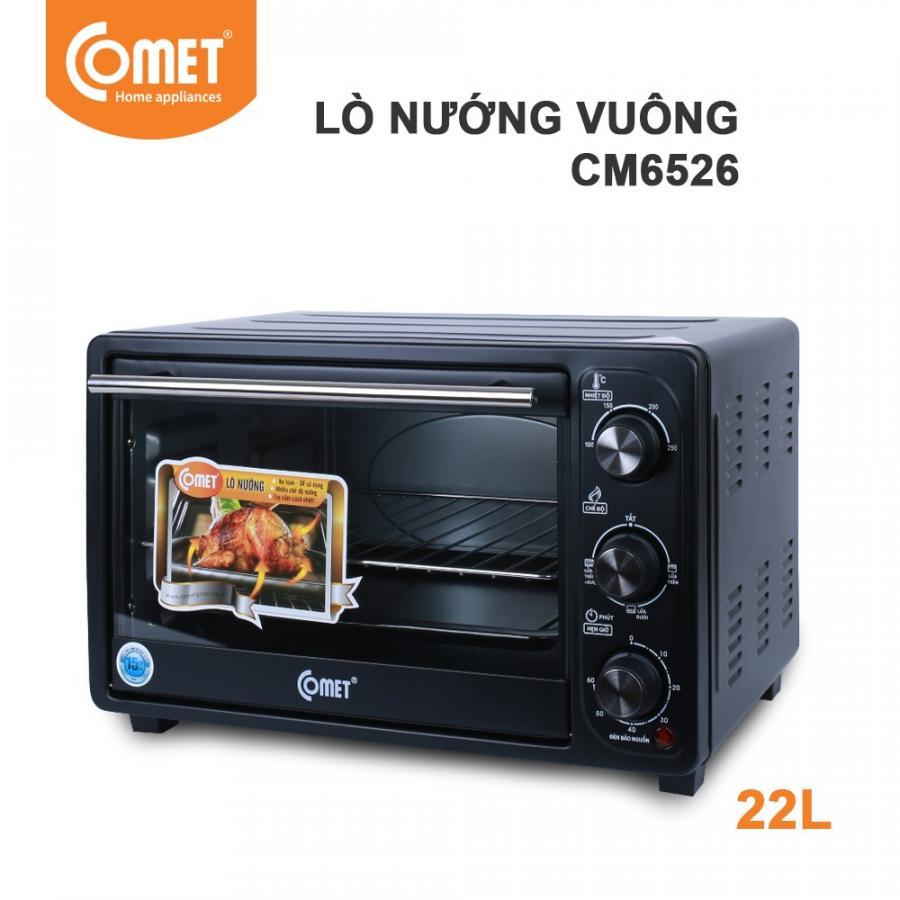 Lò Nướng Điện Đa Năng Comet CM6526 22L (Đen) - Hàng Chính Hãng