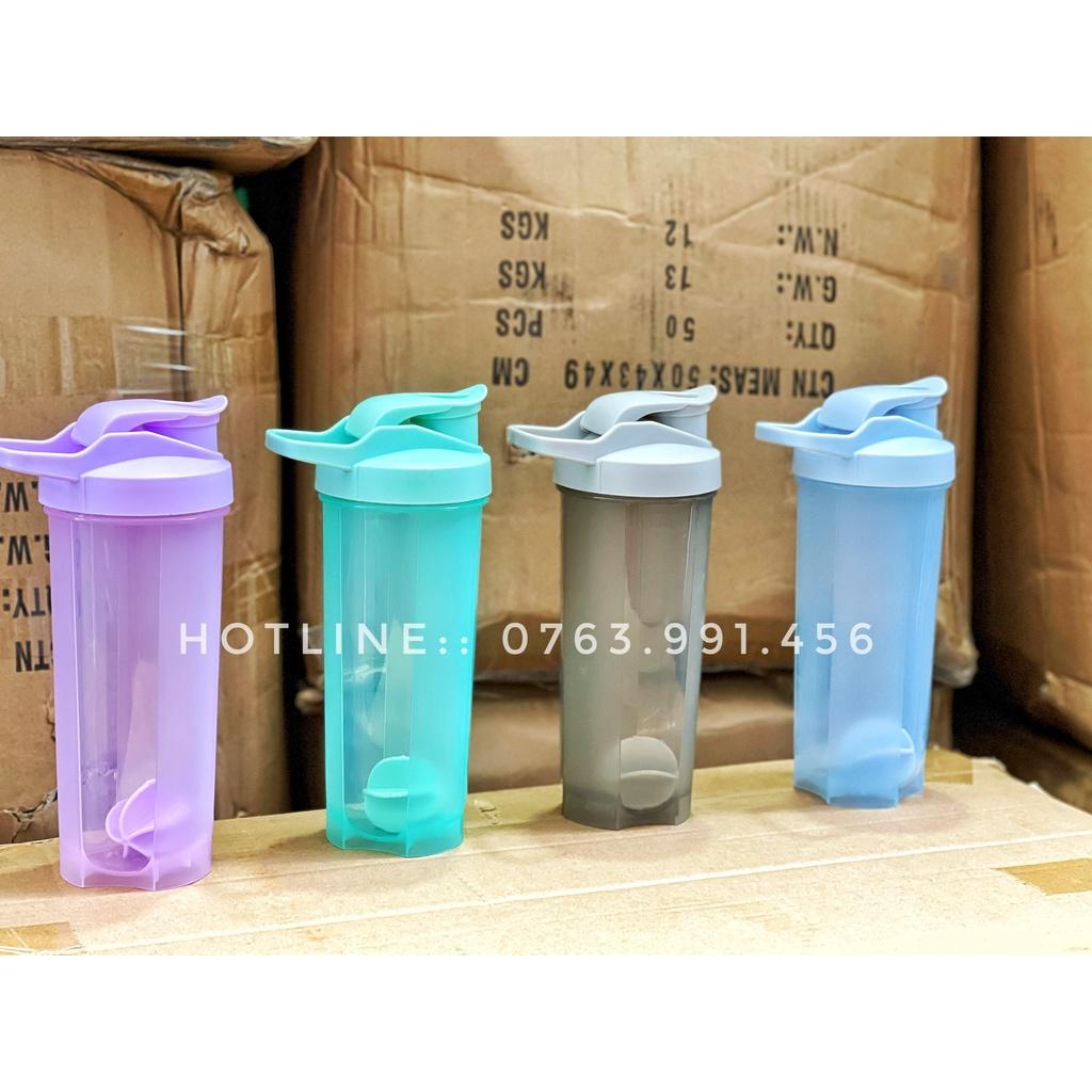 Hình ảnh Bình Sharker 1 Ngăn 600ml | Bình Nước Thể Thao | Bình Lắc Tập Gym