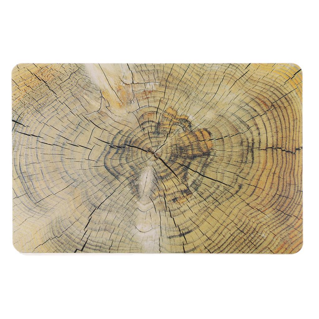 Plastic Hard Cover Case Protector Shell Wood Grain Shape for Macbook Air 13"