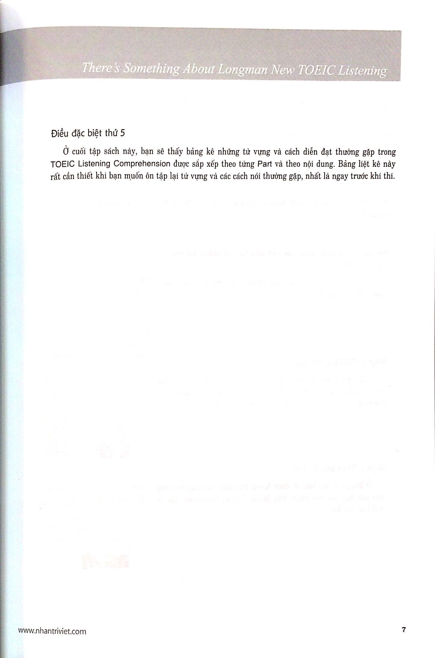 Sách Longman New TOEIC Listening Comprehension (Kèm CD) - ảnh 7