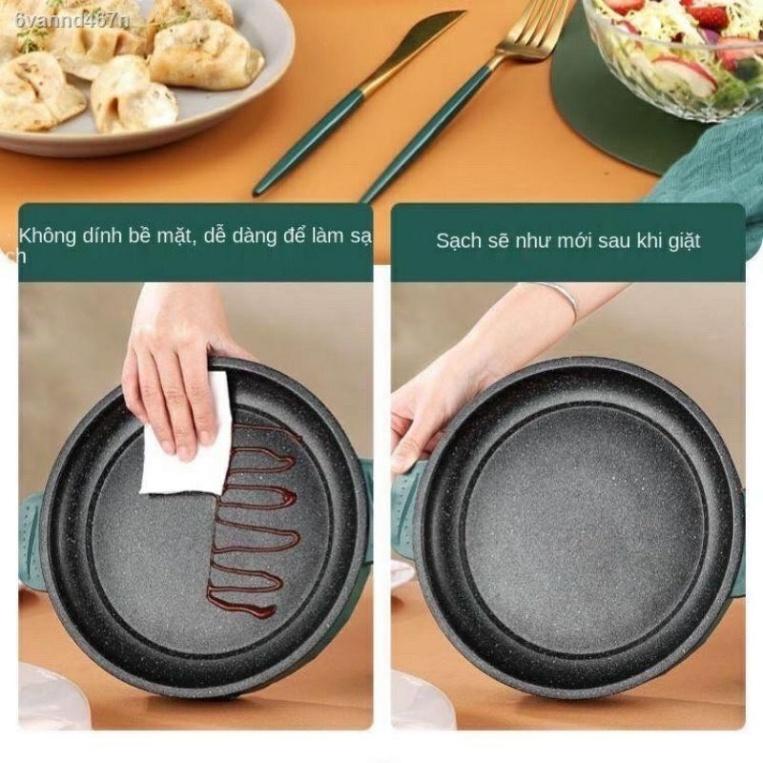 Chảo Nướng Điện Mini Đa Năng Chống Dính 26cm, Chảo nướng phong cách Hàn Quốc_CNĐ_