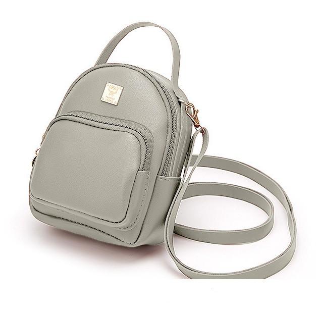 Balo Mini Trơn Màu Xám