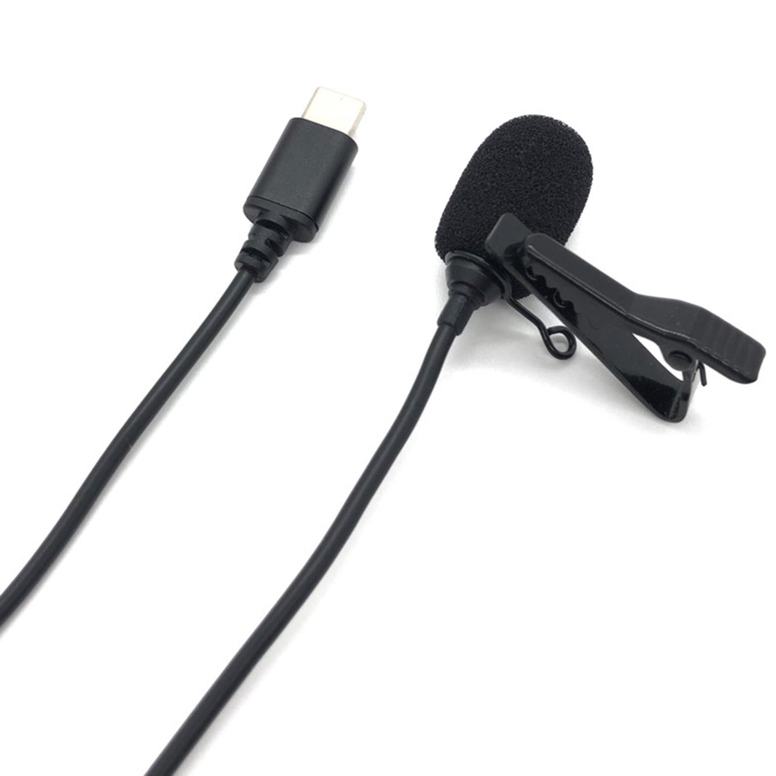 Lavalier Lapel Microphone, Type C Audio Mic Plug & Play Camera Vlogger Video Recording