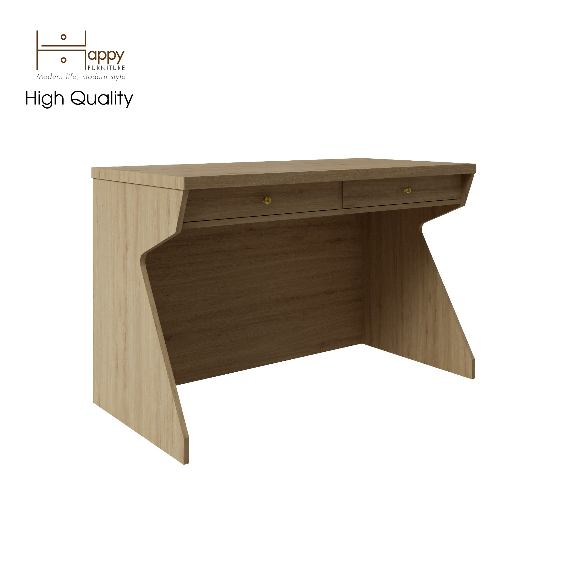 [Happy Home Furniture] HELI , Bàn làm việc 2 ngăn kéo , 120cm x 60cm x 75cm ( DxRxC), BAN_056