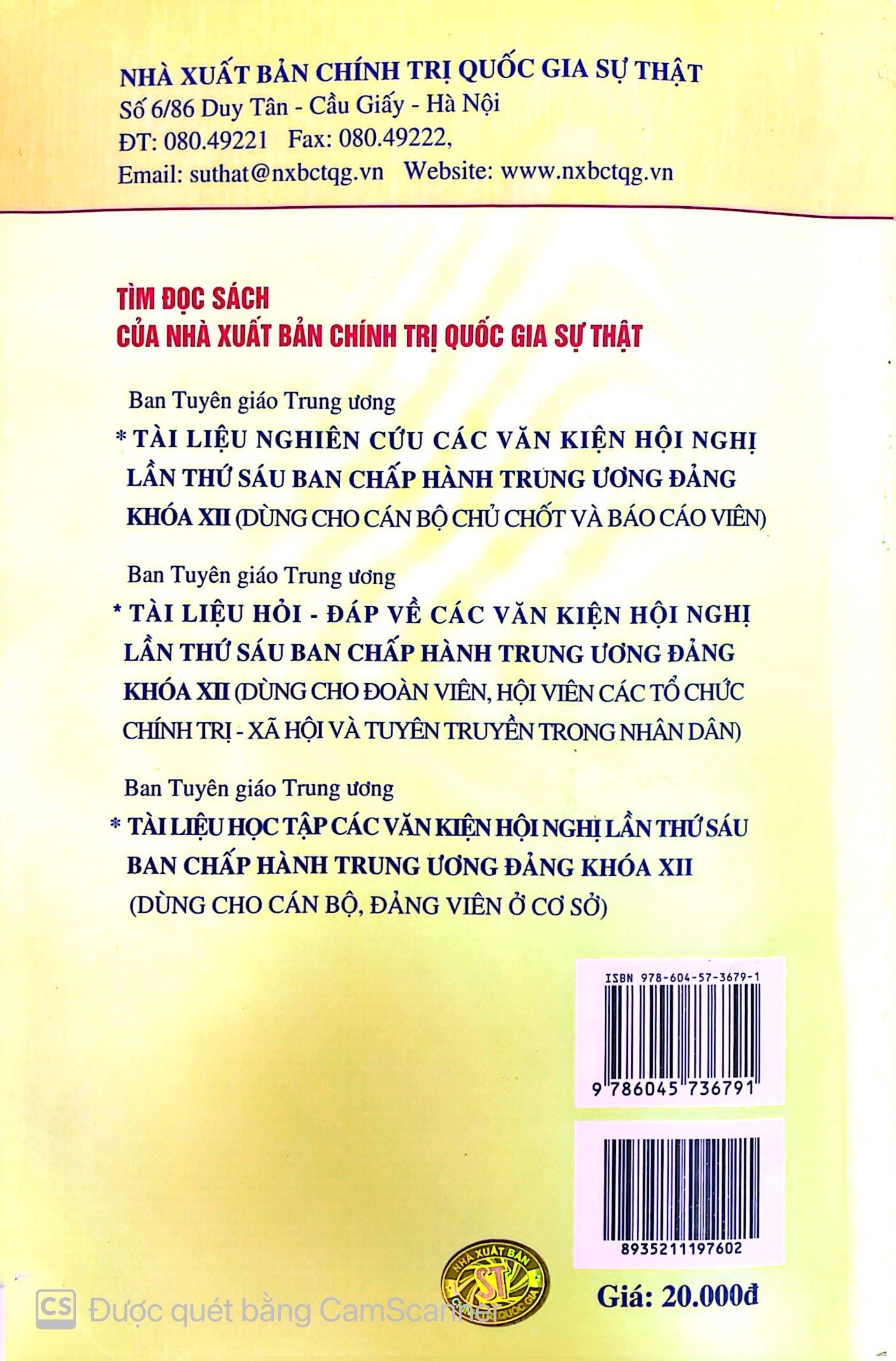 Những nội dung cơ bản và mới trong các nghị quyết hội nghị lần thứ sáu Ban chấp hành Trung ương khoá XII