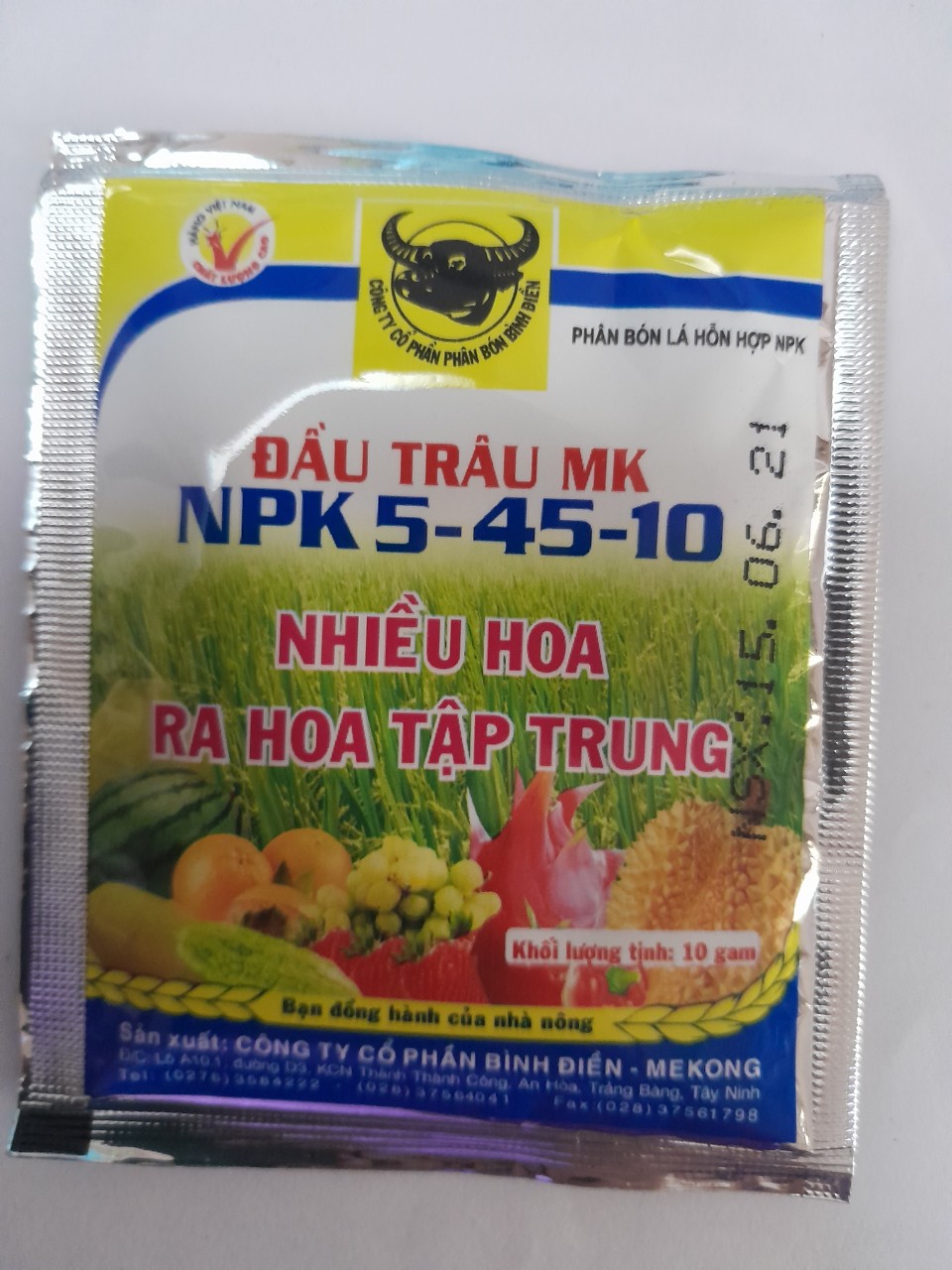 [COMBO 2 GÓI] Phân Bón Hoa, Rau Sạch NPK 5-45-10 Phân Bón Đầu Trâu Phân Bón Siêu Lân Bình Điền - Giúp Ra Hoa Tập Trung