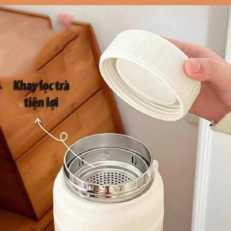 Bình Giữ Nhiệt Gấu Nâu Fashion Cup 1000ml Nắp Vặn - Giữ Nhiệt Lâu - HÀNG CHÍNH HÃNG MINIIN