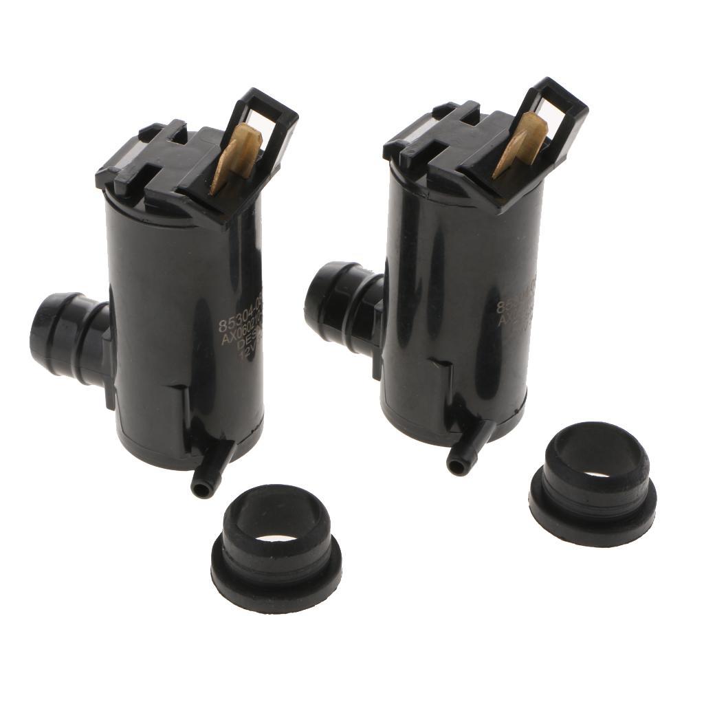 2 Pcs Universal 12V Car Vehicles Windshield Washer Pump Nozzle