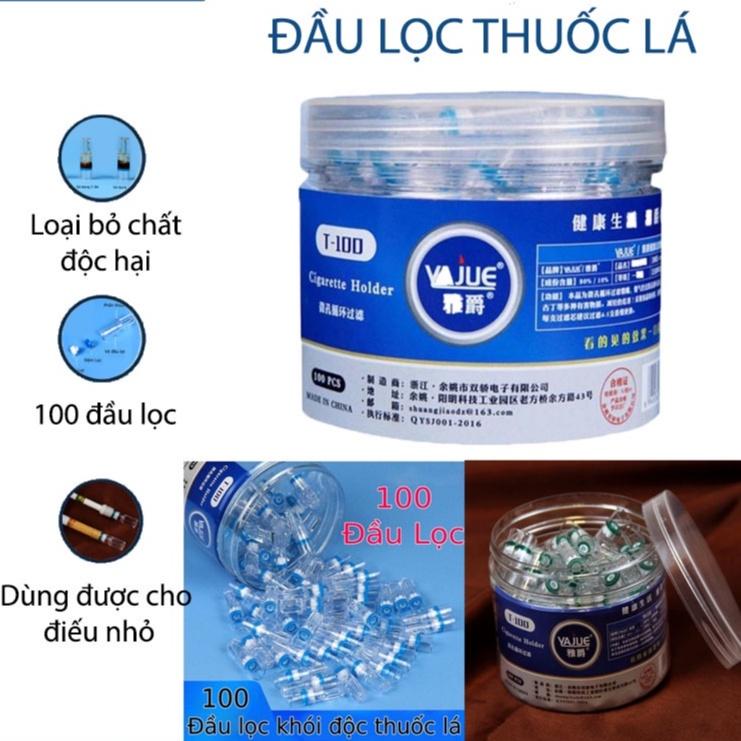 Hộp 100 Đầu Lọc Khói Giảm Độc Tố Khi Hút Thนốc