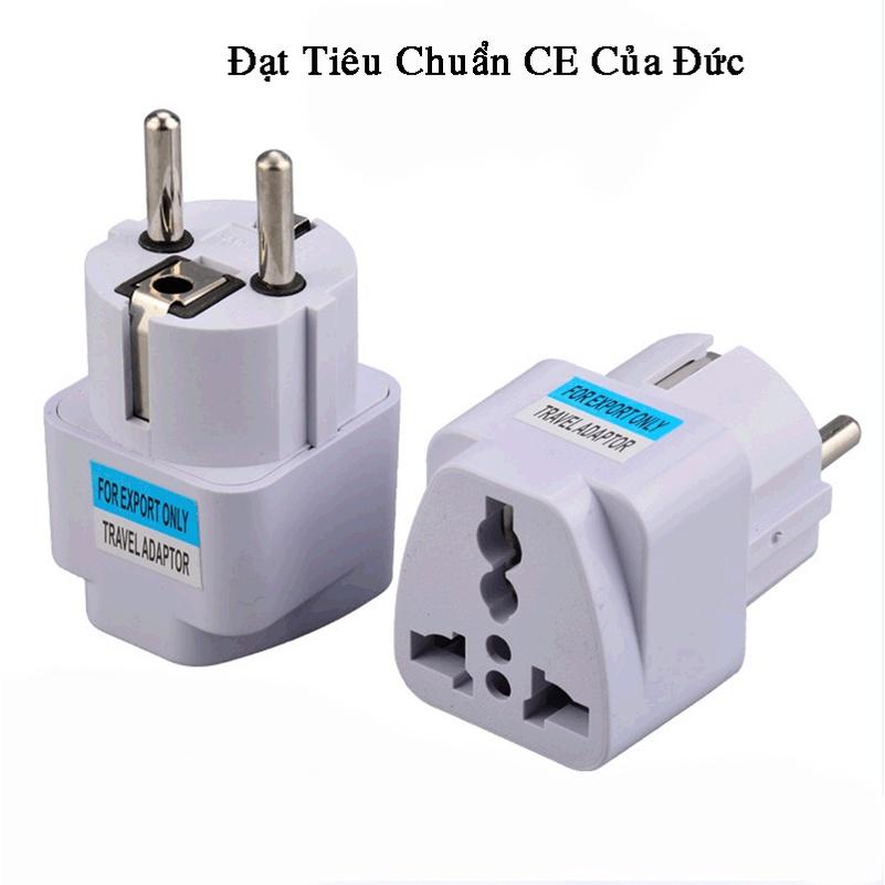 Phích Cắm Điện Chuyển Đổi Từ 3 Chân Sang 2 Chân An Toàn Chịu Nhiệt Độ Cao 220V Loại Tròn PCD02