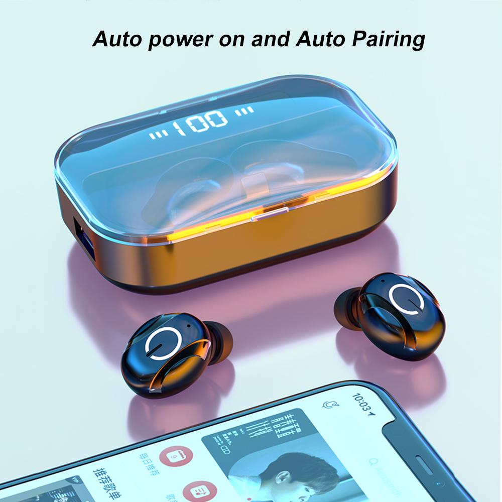 Tai nghe Bluetooth 5.0 T11 TWS không dây không thấm nước có màn hình LED Mic