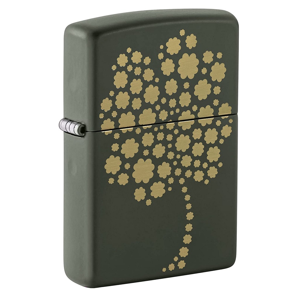 Zippo Four Leaf Clover Design 48501