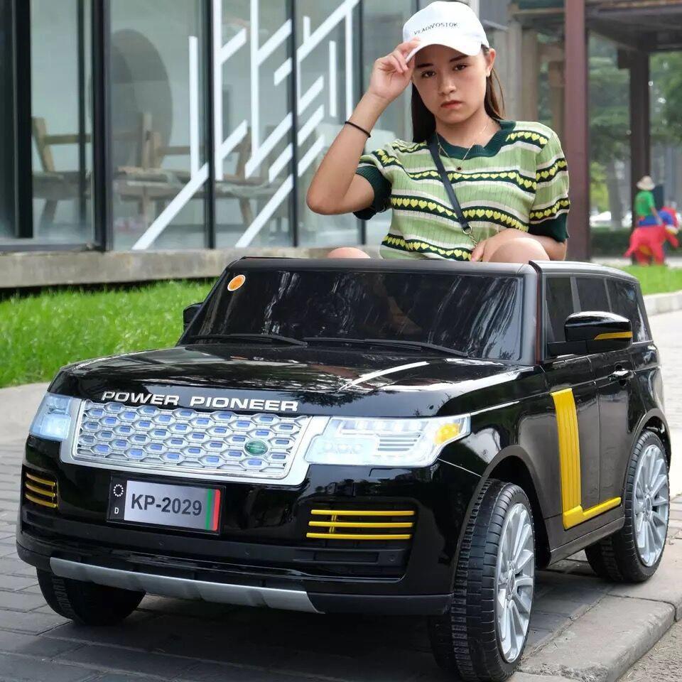 Ô tô xe điện đồ chơi RANGROVER KP2029 cho bé 4 động cơ 2 chỗ sơn tĩnh điện (Đỏ-Đen-Trắng)