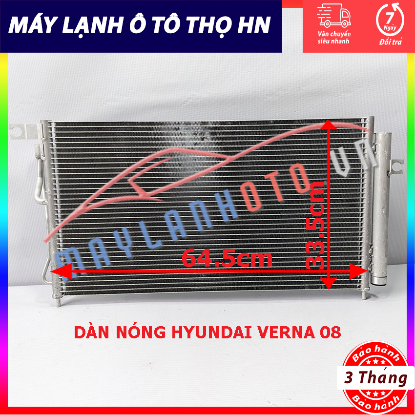 Dàn (giàn) nóng Hyundai Verna New đời 2008 Hàng xịn Hàn Quốc (hàng chính hãng nhập khẩu trực tiếp)