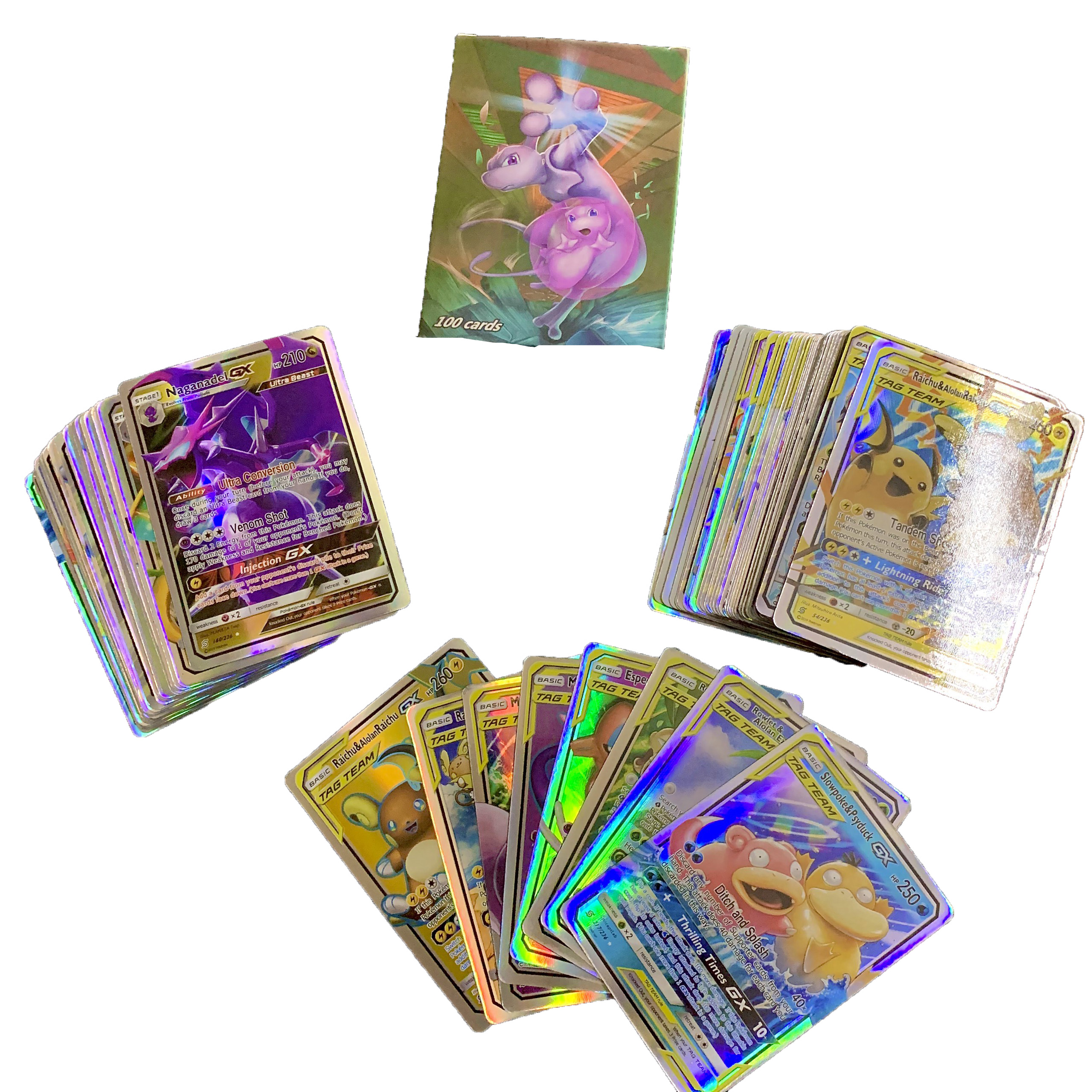 Bộ Thẻ Bài Chơi Pokemon 100 Thẻ (32Gx,62Tagteam,6Trainer) Chơi Đối Kháng New Đẹp