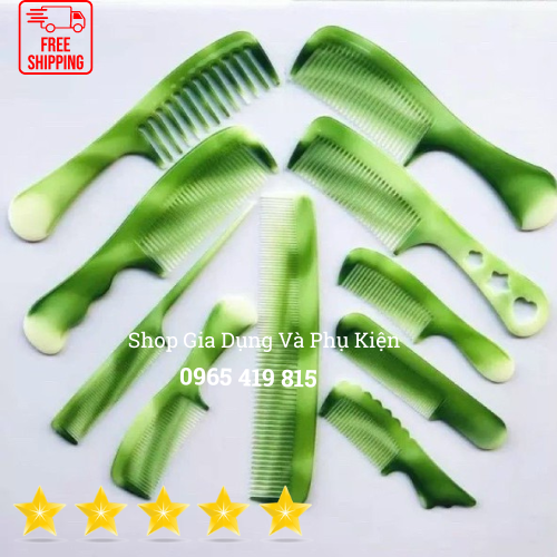 Set 10 Lược Răng Thưa Chải Tóc Mát Xa , Lược