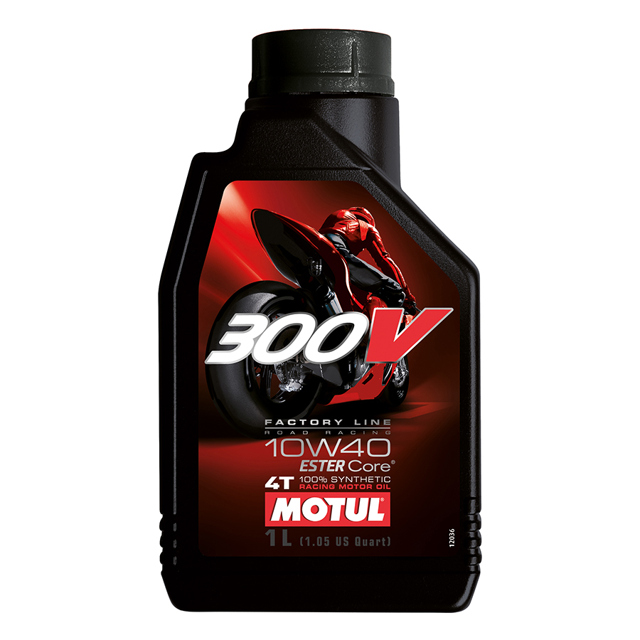 Nhớt Motul 300V Factory Line Road Racing 10W40 12x1 (1L) - Tem 3 Lớp Phiên bản Châu Âu