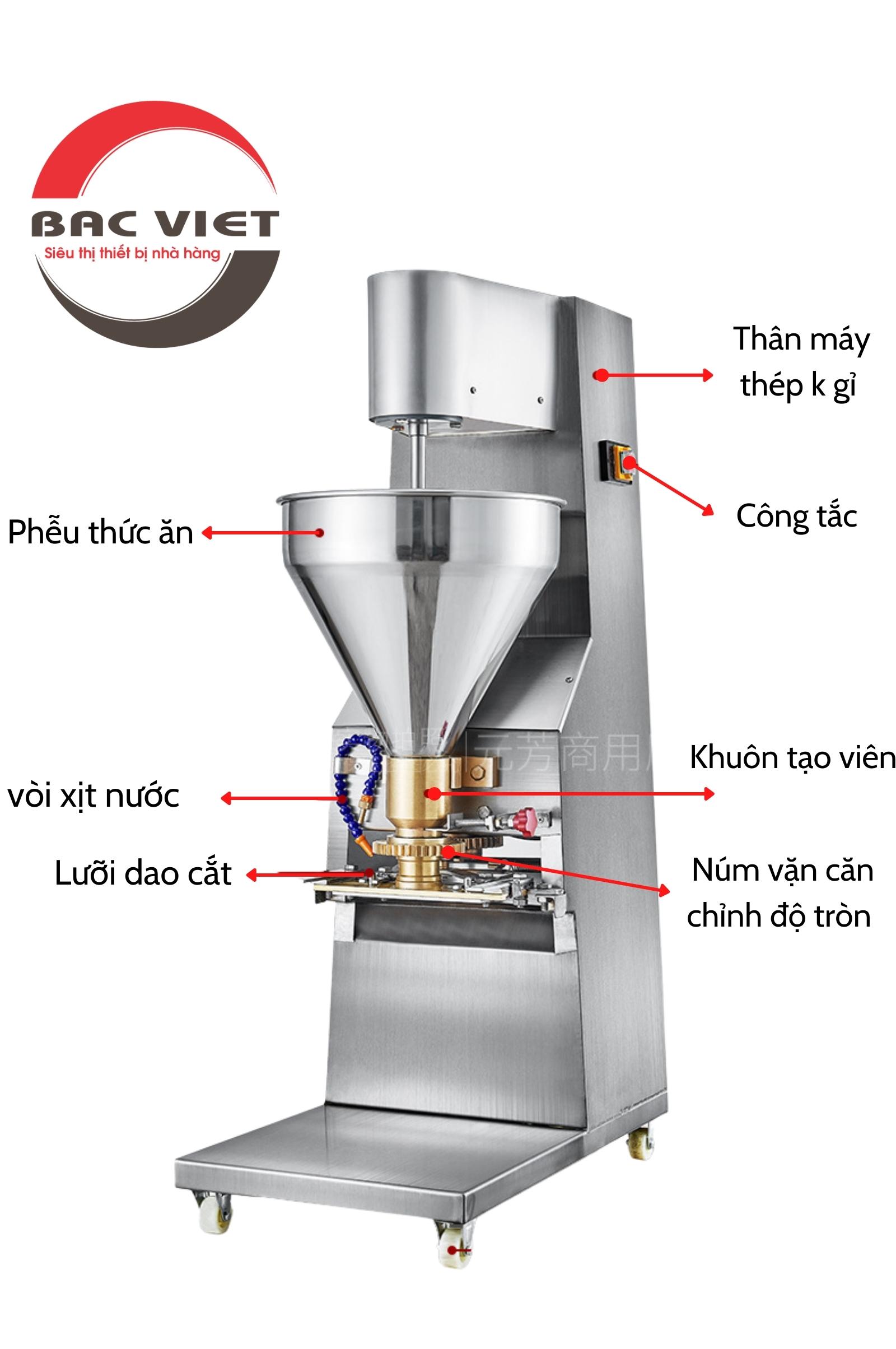 Máy vo viên thịt, viên mọc cối đồng- Bảo hành 12 tháng