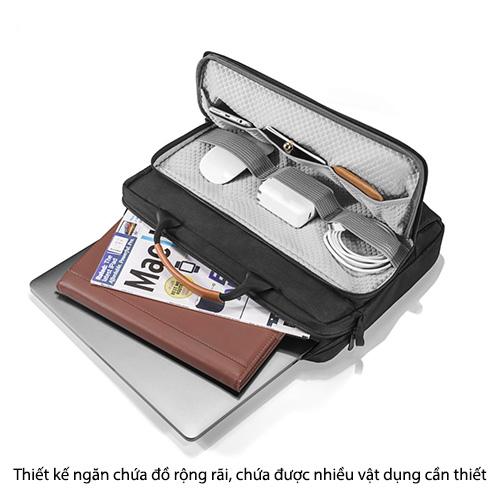 TÚI XÁCH TOMTOC (USA) BRIEFCASE DÀNH CHO MACBOOK 15″16″,bảo vệ hoàn hảo chống va đập và trầy xước - HÀNG CHÍNH HÃNG