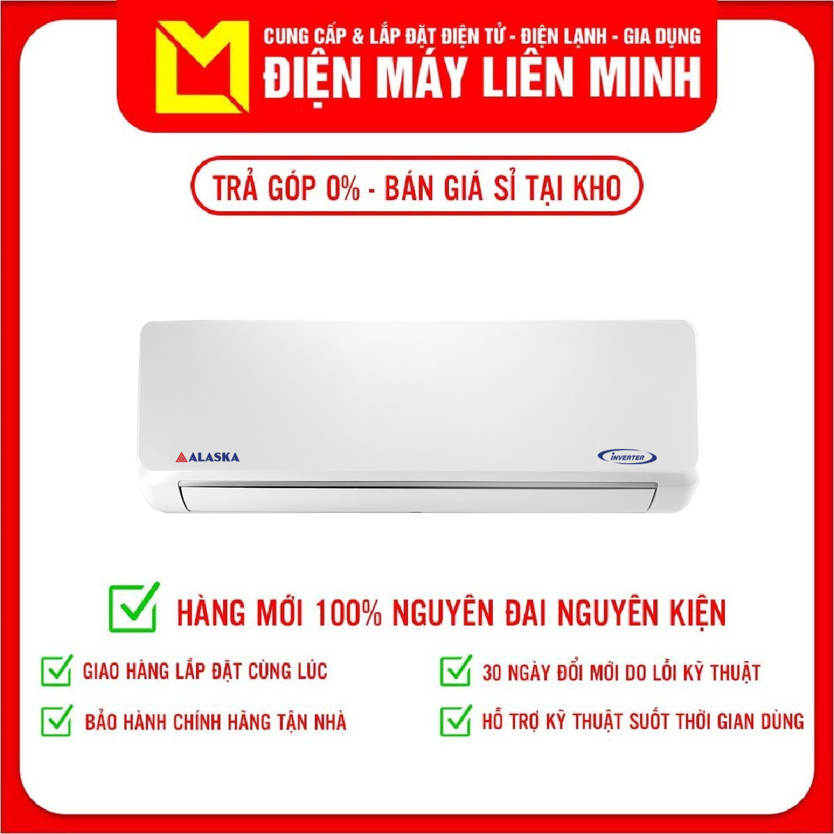 Máy Lạnh ALASKA INVERTER AC-18WI 2.0HP - Hàng Chính Hãng -Chỉ giao tại HCM