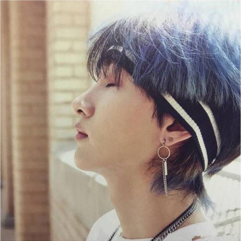 Khuyên tai Nam Nữ đẹp dây xích bông tai idol