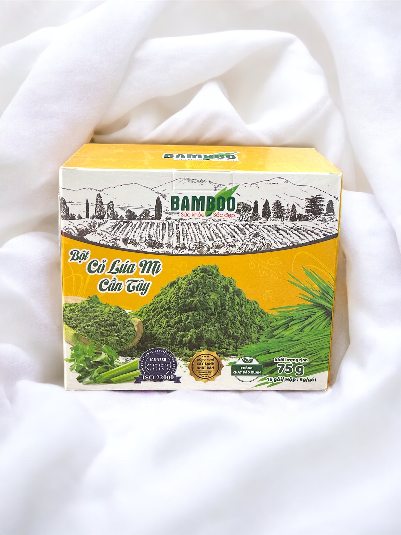 Bột cỏ lúa mì cần tây Bamboo hỗ trợ giảm cân hiệu quả, tăng cường sức khỏe
