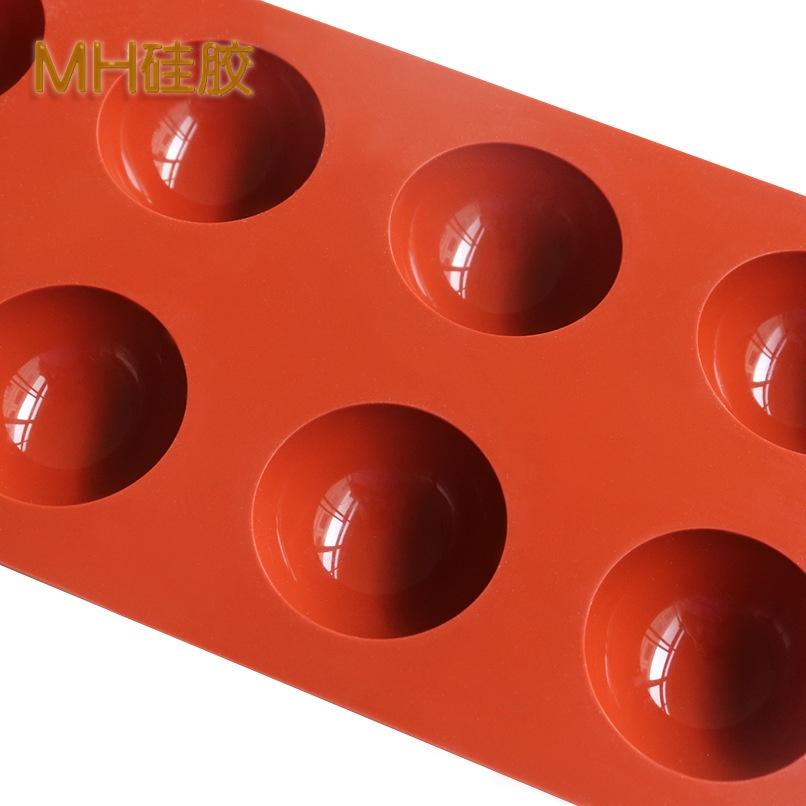 Khuôn Silicon Hình Tròn 8 Bán Cầu Đổ Socola/Thạch/Đá/Kẹochipchip/Pudding