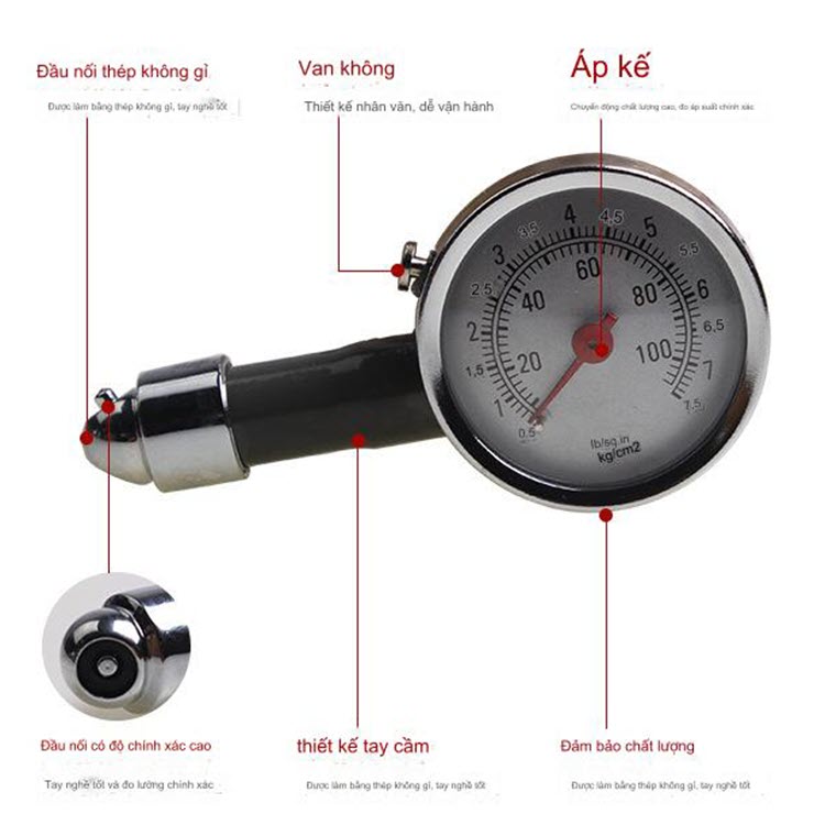 Đồng hồ đo Áp suất lốp Ô tô, Xe máy
