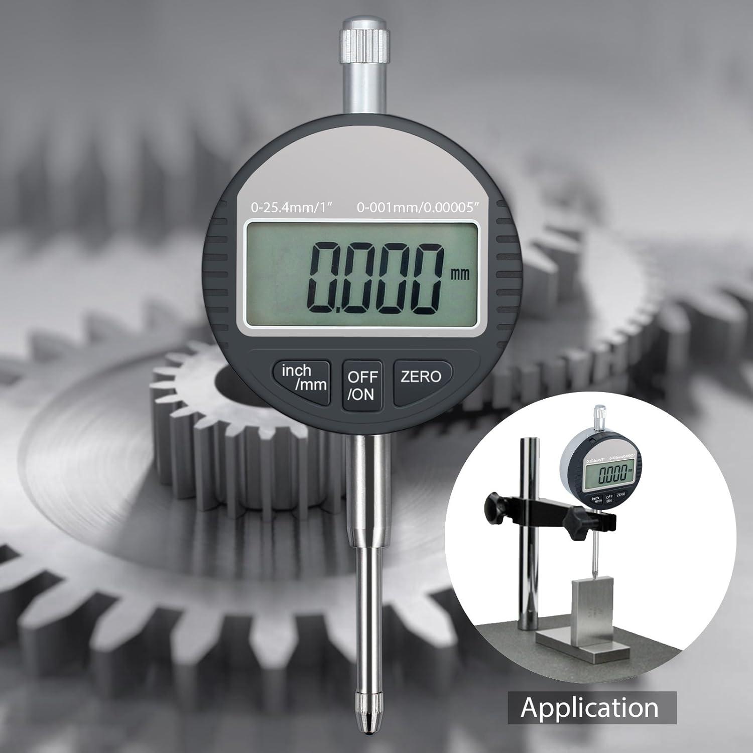 Panme đo kỹ thuật số 0,001mm/0,00005'' Máy đo độ chính xác Chỉ báo kỹ thuật số 0-25,4mm/1'' Chỉ báo quay số điện tử/Chỉ báo đầu dò kỹ thuật số