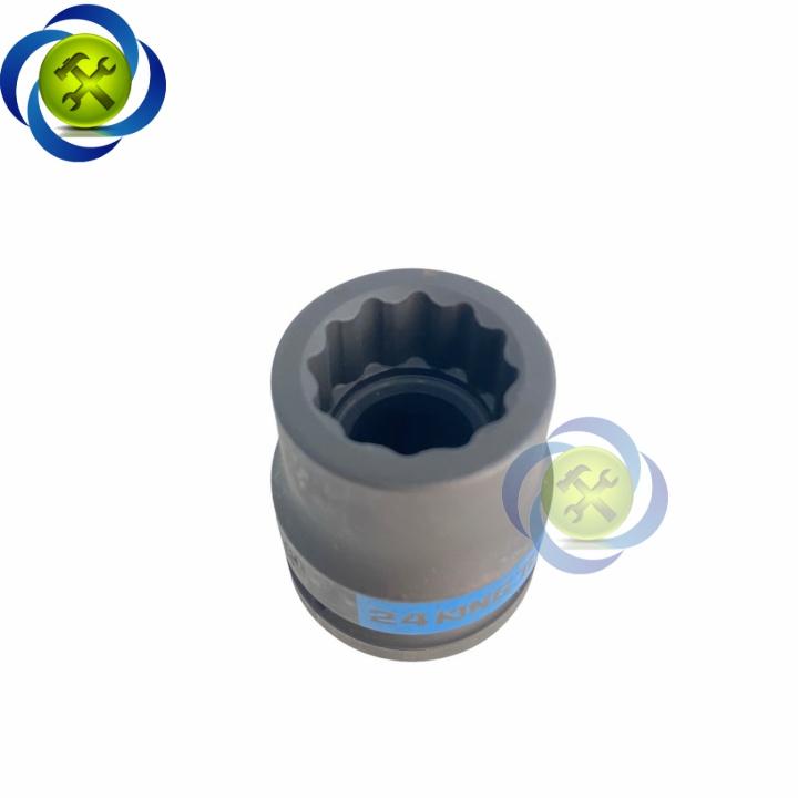 Tuýp 24mm 3/4 Kingtony 653024M loại ngắn 12 cạnh màu đen