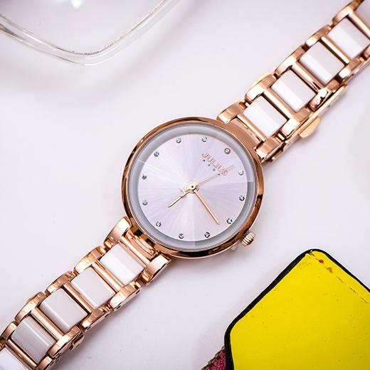 Đồng Hồ Nữ Chính Hãng Julius Cao Cấp Dây Thép Kim Loại Chống Nước Kính Khoáng Đường Kính 30mm JA-1209
