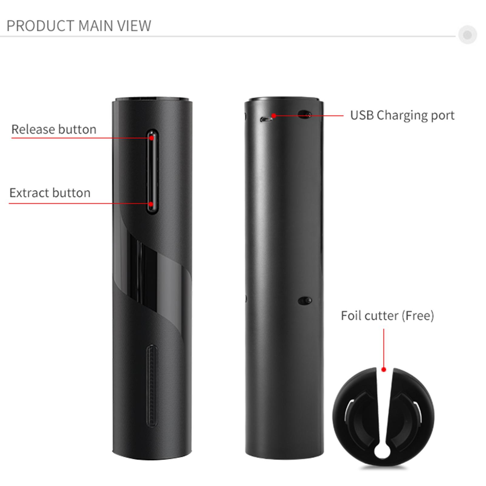 Dụng cụ mở nắp chai rượu bằng điện tự động sạc USB