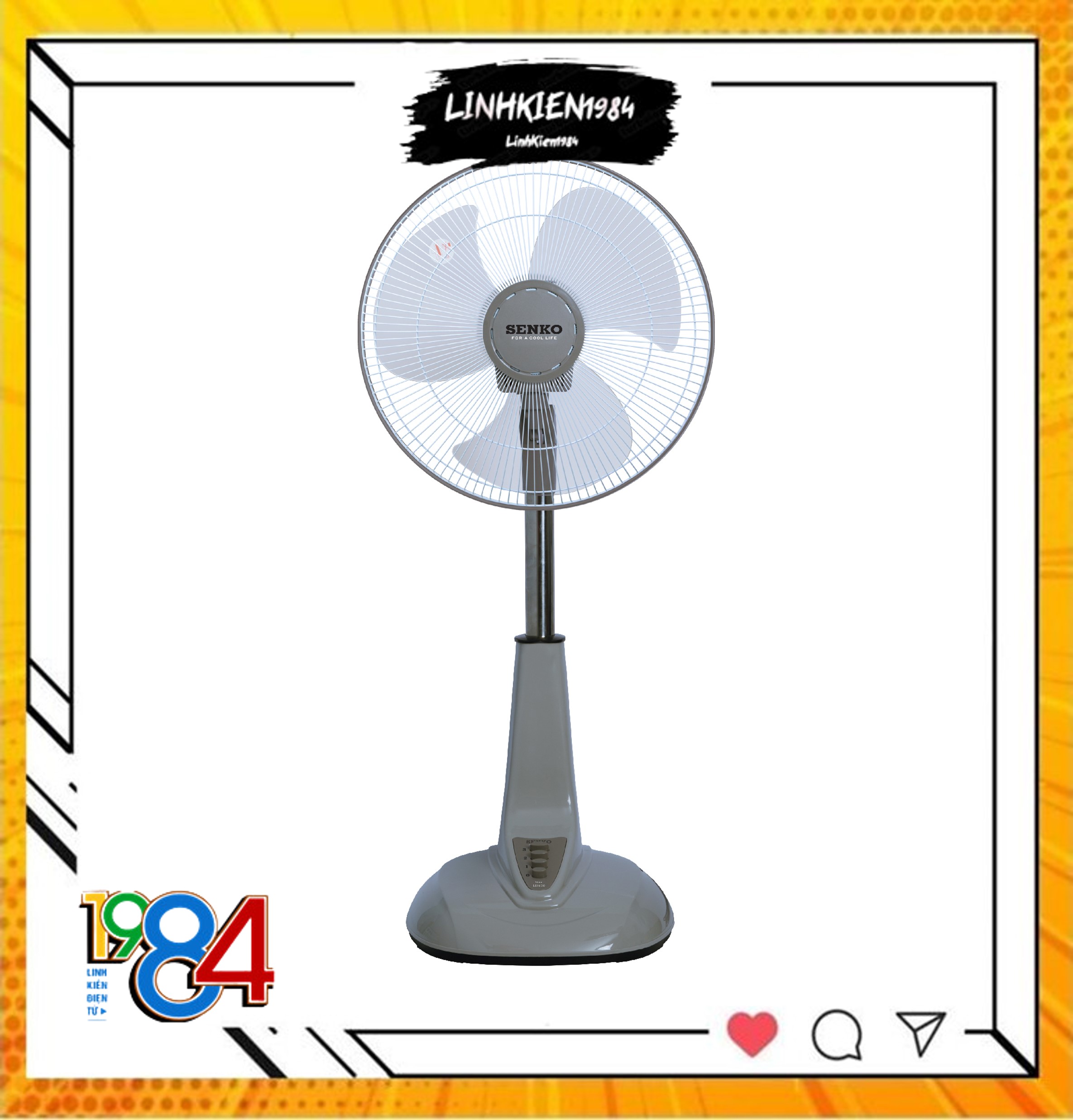 Quạt Lửng Ống Sắt Senko LS1630 - Giao Màu Ngẫu Nhiên