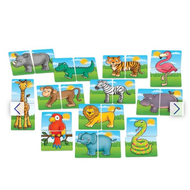 Trò chơi trí tuệ Jungle Heads &amp; Tails - Orchard Toys giúp trẻ phát triển phối hợp tay mắt và ghi nhớ