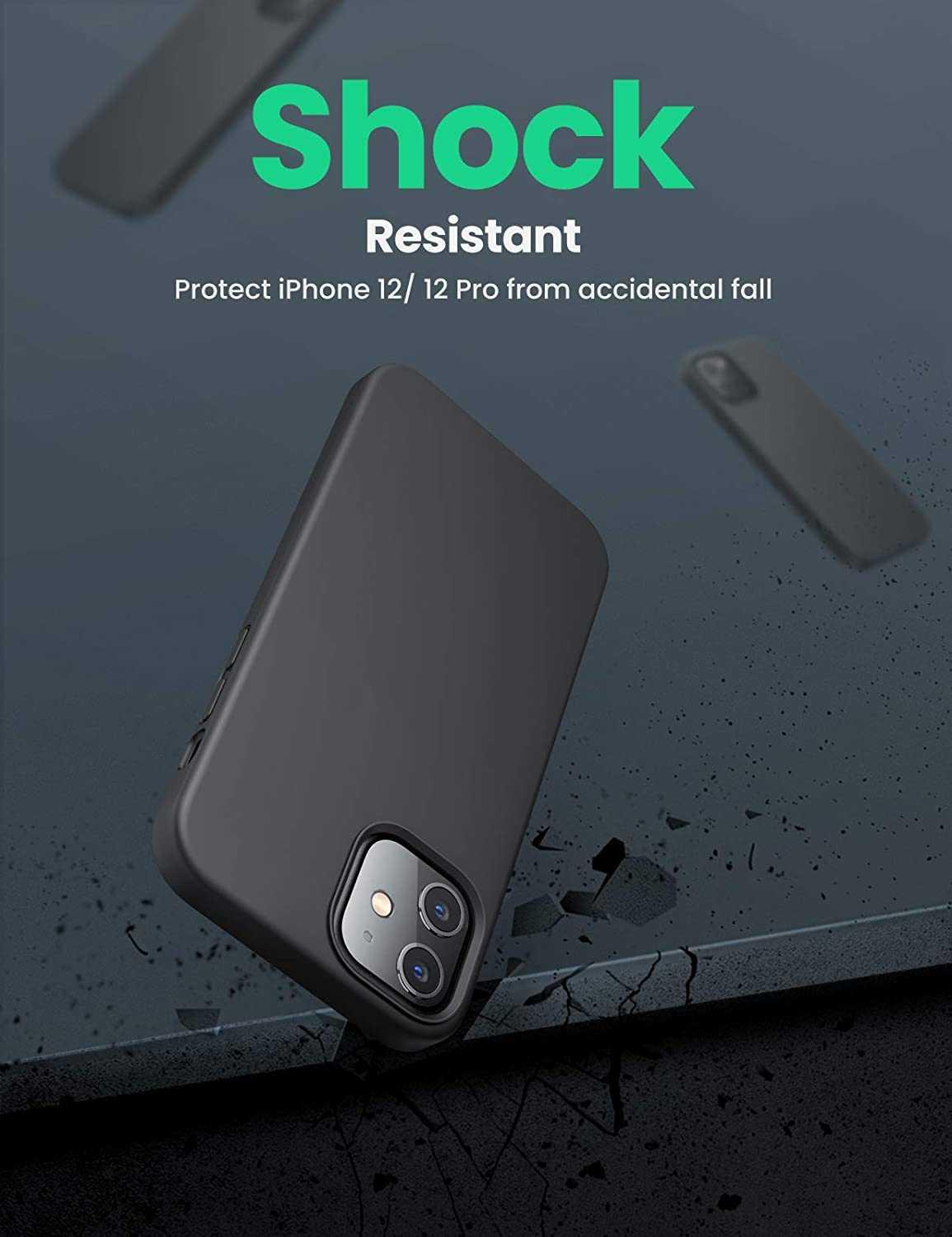 Ugreen UG20457LP417TK Iphone 12 Pro Max 6.7inch Màu Đen Ốp Lưng điện thoại Silicone - HÀNG CHÍNH HÃNG