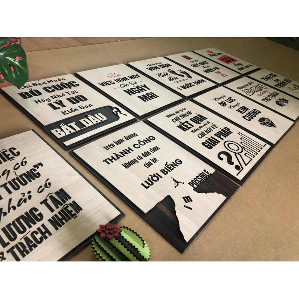 Tranh gỗ DECOR - SLOGAN tạo động lực, Truyền cảm hứng - Không bao giờ là thất bại, tất cả chỉ là thử thách.