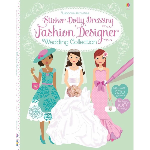 Usborne Sticker Dolly Dressing Fashion Designer Wedding Collection