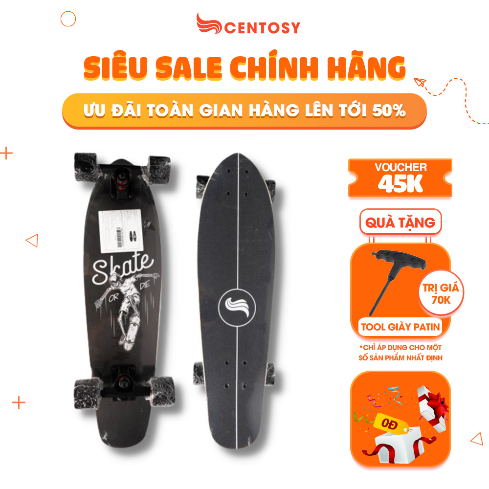 Ván Trượt Skateboard Người Lớn, Trẻ Em Centosy Penny Cruise - In Hình, Mặt Nhám Chống Trơn