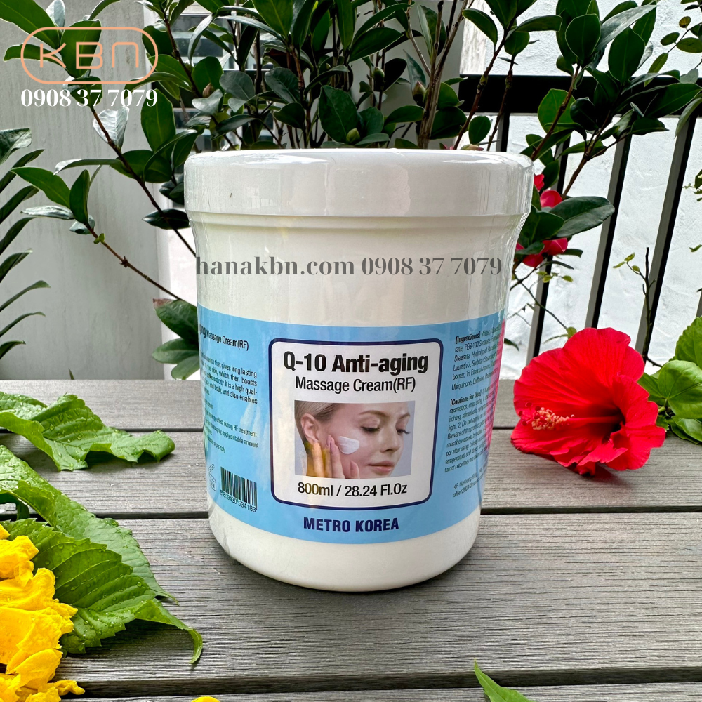 Kem Massage Mặt Và Body Cho Spa Hàn Quốc, Kem Massage RF Q10 Anti - Aging 800ml - Nâng Cơ, Xóa Nhăn