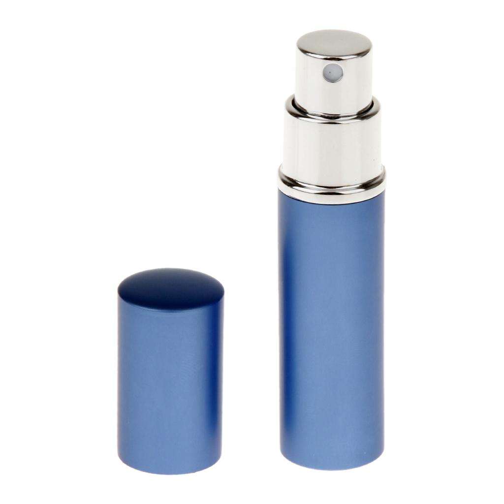 2pcs Portable Perfume Aromatherapy Container Leaking Proof Atomizer Empty Refillable Mist Spray Bottles - Blue and Pink