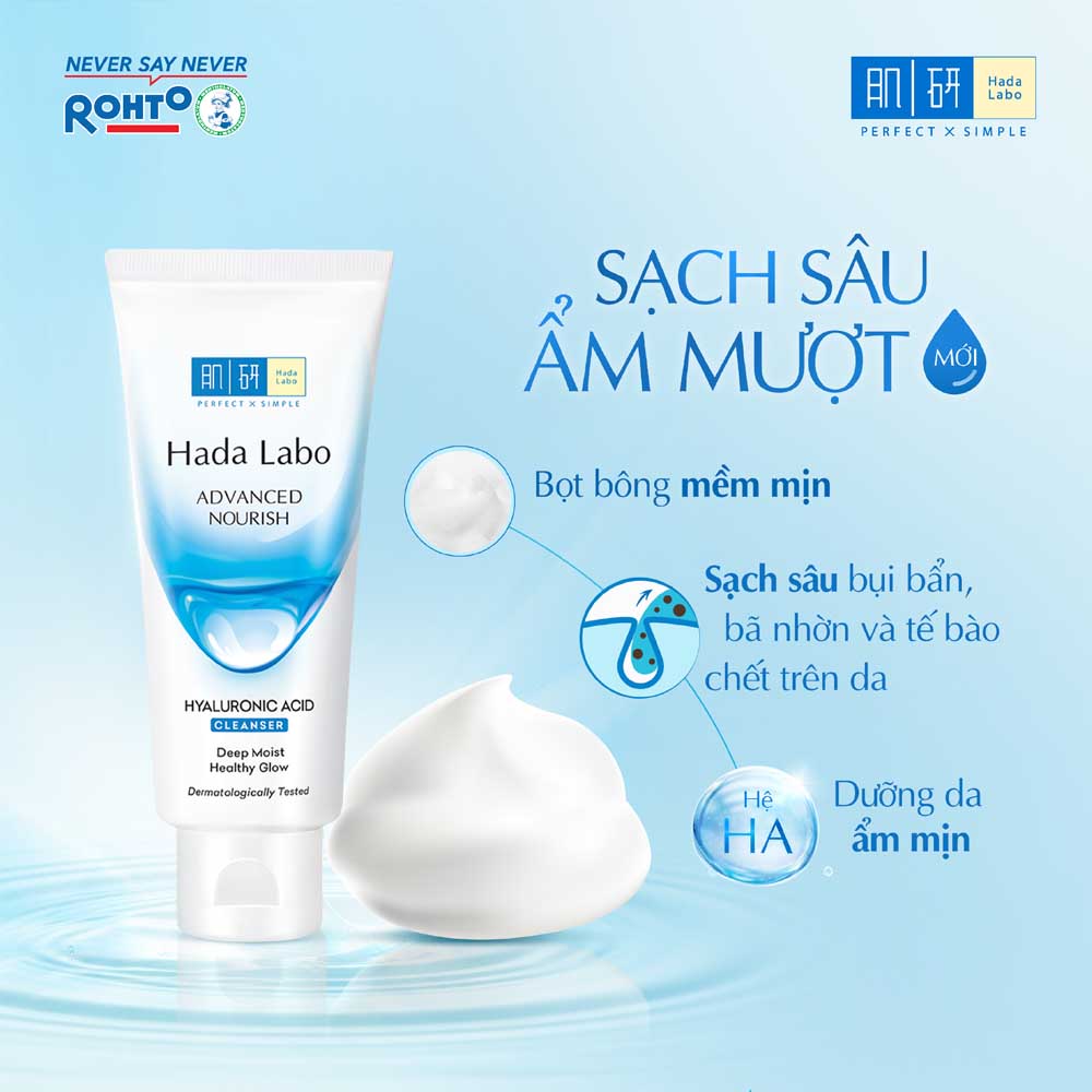 Kem Rửa Mặt Dưỡng Ẩm Tối Ưu Hada Labo Advanced Nourish 80g