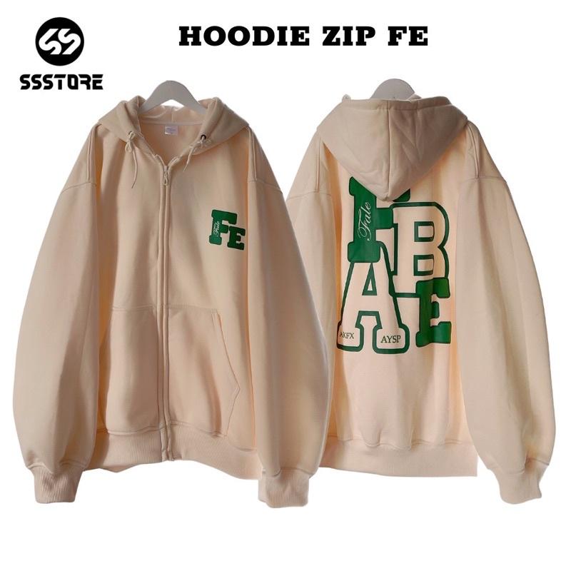 Áo Hoodie Khoác ZIP nỉ bông dày dặn thêu FE from rộng nam nữ unisex_SSSTore