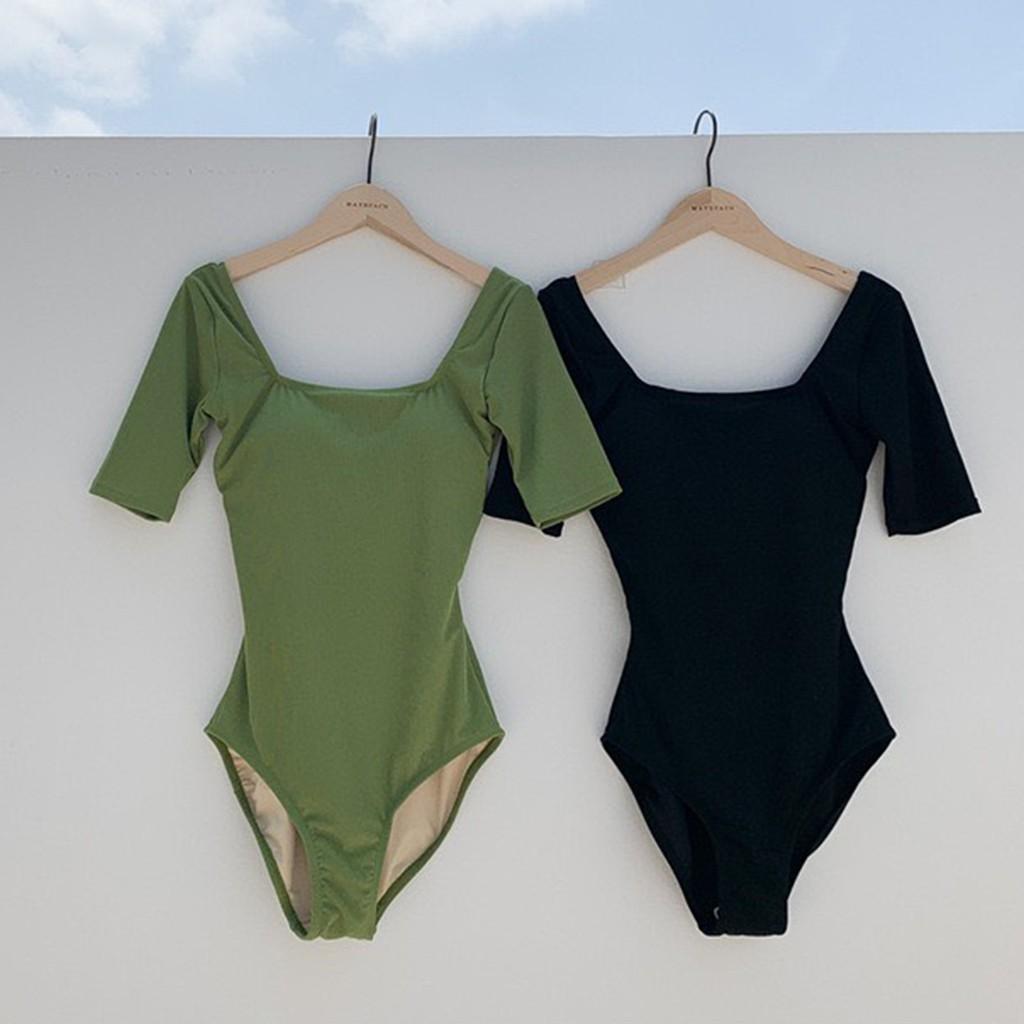 Bikini Đồ Bơi Hàn Quốc Cao Cấp Một Mảnh Chất Thun Lạnh Dày Dặn Co Giãn 4 Chiều Che Khuyết Điểm Tôn Dáng