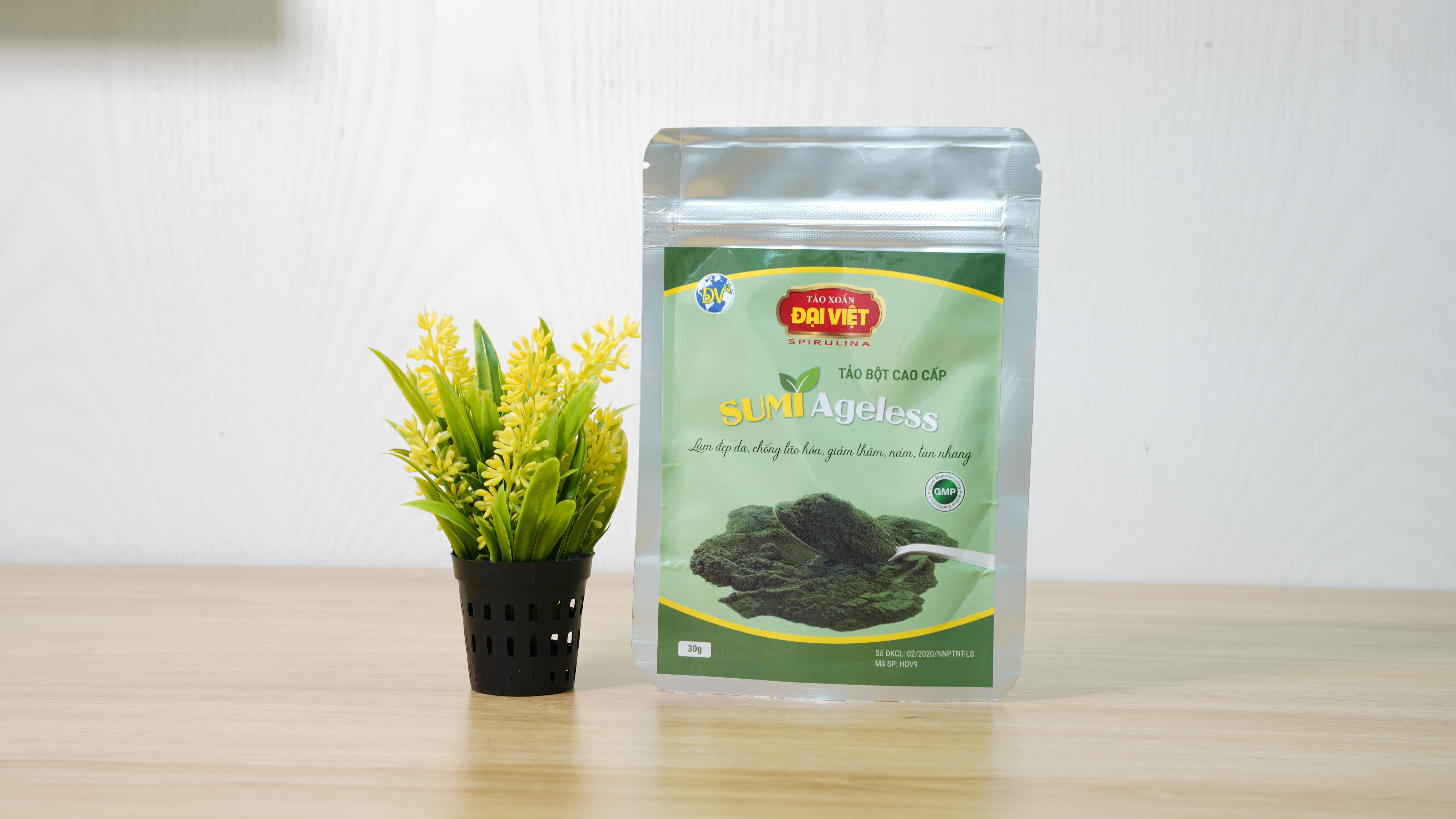 Tảo xoắn Spirulina Đại Việt Sumi Ageless Tảo bột Spirulina 100% tảo cân bằng dinh dưỡng, chậm quá trình lão hóa HDV10