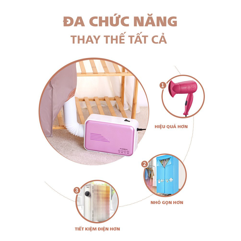 Máy sấy quần áo, sấy giày mini tiết kiệm điện