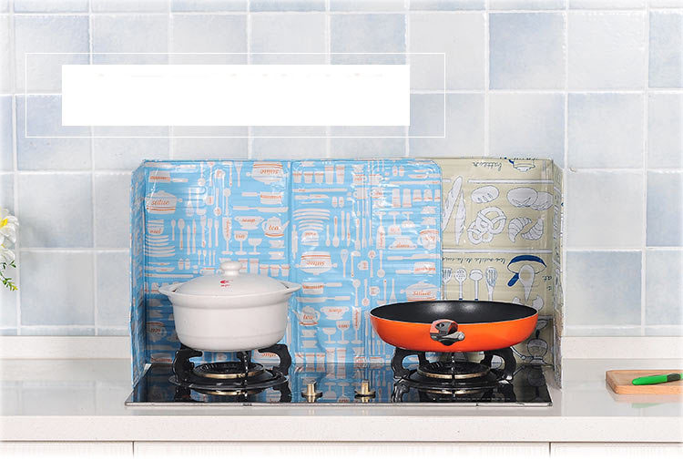 Tấm Chắn Chống Dầu Mỡ Và Gió Họa Tiết Nhiều Hình Cho Bếp Gas