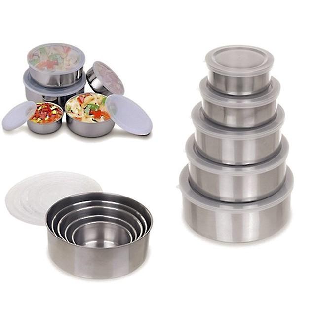 Bộ Thố Inox Cao Cấp 5 Cái Đủ Kích Thước 10 12 14 16 18cm